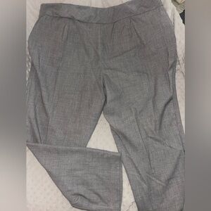 Women’s grey dress pants with stretch waist band